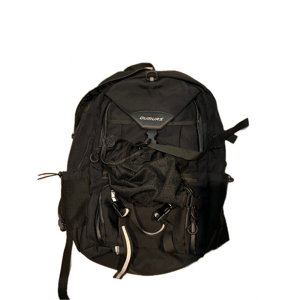 Oumurs Motorcycle Helmet Backpack 50L Black Water-Resistant